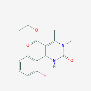 molecular formula C16H19FN2O3 B2373607 Isopropyl 4-(2-fluorophenyl)-1,6-dimethyl-2-oxo-1,2,3,4-tetrahydropyrimidine-5-carboxylate CAS No. 301331-12-4
