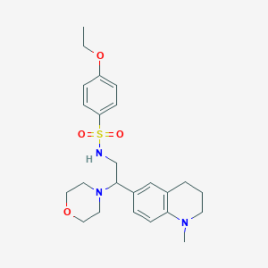 molecular formula C24H33N3O4S B2373610 4-ethoxy-N-(2-(1-methyl-1,2,3,4-tetrahydroquinolin-6-yl)-2-morpholinoethyl)benzenesulfonamide CAS No. 946266-17-7