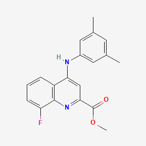 molecular formula C19H17FN2O2 B2373611 Methyl 4-[(3,5-dimethylphenyl)amino]-8-fluoroquinoline-2-carboxylate CAS No. 1206999-12-3