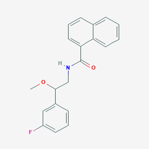 molecular formula C20H18FNO2 B2373612 N-[2-(3-fluorophenyl)-2-methoxyethyl]naphthalene-1-carboxamide CAS No. 1797337-93-9