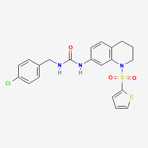 1-(4-Chlorobenzyl)-3-(1-(thiophen-2-ylsulfonyl)-1,2,3,4-tetrahydroquinolin-7-yl)urea