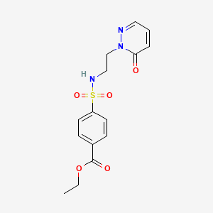 ethyl 4-(N-(2-(6-oxopyridazin-1(6H)-yl)ethyl)sulfamoyl)benzoate