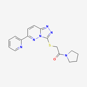 2-[(6-Pyridin-2-yl-[1,2,4]triazolo[4,3-b]pyridazin-3-yl)sulfanyl]-1-pyrrolidin-1-ylethanone
