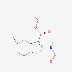 Ethyl 2-acetamido-5,5-dimethyl-4,5,6,7-tetrahydro-1-benzothiophene-3-carboxylate