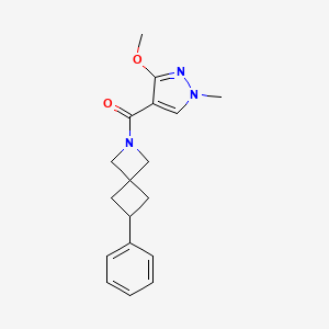 B2373682 (3-Methoxy-1-methylpyrazol-4-yl)-(6-phenyl-2-azaspiro[3.3]heptan-2-yl)methanone CAS No. 2379977-62-3