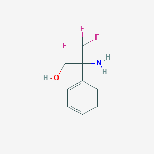 molecular formula C9H10F3NO B2373695 2-Amino-3,3,3-trifluoro-2-phenylpropan-1-ol CAS No. 1804129-69-8