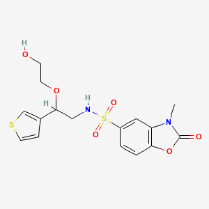 N-[2-(2-hydroxyethoxy)-2-(thiophen-3-yl)ethyl]-3-methyl-2-oxo-2,3-dihydro-1,3-benzoxazole-5-sulfonamide