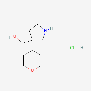 (3-(Tetrahydro-2H-pyran-4-yl)pyrrolidin-3-yl)methanol hydrochloride