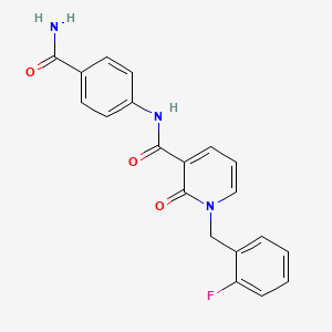 N-(4-carbamoylphenyl)-1-(2-fluorobenzyl)-2-oxo-1,2-dihydropyridine-3-carboxamide
