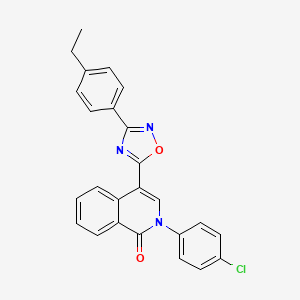 2-(4-chlorophenyl)-4-[3-(4-ethylphenyl)-1,2,4-oxadiazol-5-yl]isoquinolin-1(2H)-one