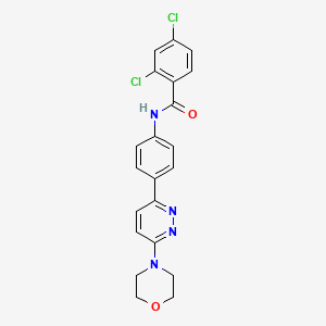 2,4-dichloro-N-(4-(6-morpholinopyridazin-3-yl)phenyl)benzamide