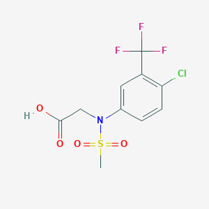 N-[4-Chloro-3-(trifluoromethyl)phenyl]-N-(methylsulfonyl)glycine