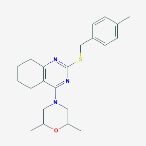 4-(2,6-Dimethylmorpholino)-5,6,7,8-tetrahydro-2-quinazolinyl 4-methylbenzyl sulfide
