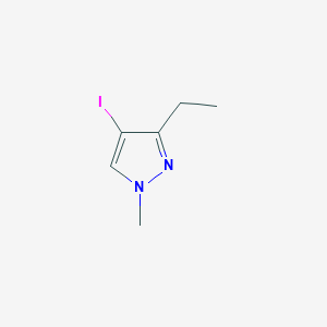 molecular formula C6H9IN2 B2373771 3-ethyl-4-iodo-1-methyl-1H-pyrazole CAS No. 1513183-02-2