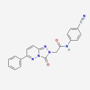 molecular formula C20H14N6O2 B2373772 N-(4-cyanophenyl)-2-(3-oxo-6-phenyl-[1,2,4]triazolo[4,3-b]pyridazin-2(3H)-yl)acetamide CAS No. 1251602-23-9
