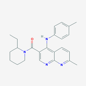 molecular formula C24H28N4O B2373794 N-[2-(dimethylamino)ethyl]-1-[3-(phenylthio)pyrazin-2-yl]piperidine-4-carboxamide CAS No. 1251694-34-4