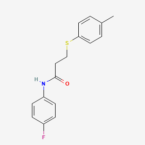 molecular formula C16H16FNOS B2373796 N-(4-fluorophenyl)-3-(p-tolylthio)propanamide CAS No. 641993-76-2