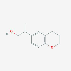 molecular formula C12H16O2 B2373834 2-(3,4-Dihydro-2H-chromen-6-yl)propan-1-ol CAS No. 1783601-82-0