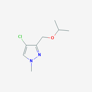 molecular formula C8H13ClN2O B2373863 4-chloro-3-(isopropoxymethyl)-1-methyl-1H-pyrazole CAS No. 1855951-83-5