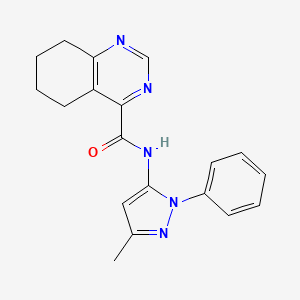 molecular formula C19H19N5O B2373896 N-(3-methyl-1-phenyl-1H-pyrazol-5-yl)-5,6,7,8-tetrahydroquinazoline-4-carboxamide CAS No. 2415571-76-3