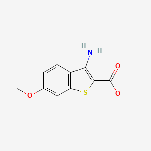 molecular formula C11H11NO3S B2373913 Methyl 3-amino-6-methoxybenzo[b]thiophene-2-carboxylate CAS No. 189439-55-2