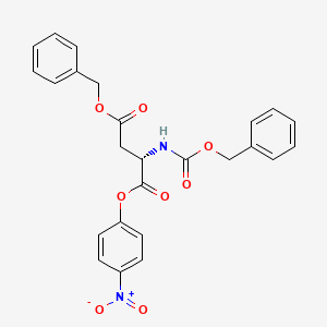 molecular formula C25H22N2O8 B2373937 4-O-benzyl 1-O-(4-nitrophenyl) (2S)-2-(phenylmethoxycarbonylamino)butanedioate CAS No. 2419-54-7