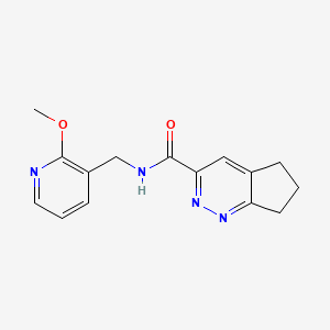 molecular formula C15H16N4O2 B2373941 N-[(2-methoxypyridin-3-yl)methyl]-5H,6H,7H-cyclopenta[c]pyridazine-3-carboxamide CAS No. 2415463-74-8