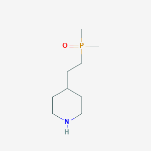 molecular formula C9H20NOP B2373953 4-(2-Dimethylphosphorylethyl)piperidine CAS No. 2580209-31-8