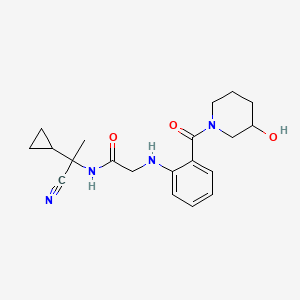 molecular formula C20H26N4O3 B2373972 N-(1-cyano-1-cyclopropylethyl)-2-{[2-(3-hydroxypiperidine-1-carbonyl)phenyl]amino}acetamide CAS No. 1311478-01-9