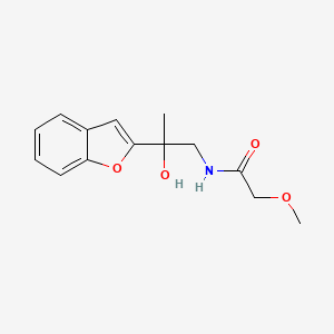 molecular formula C14H17NO4 B2373987 N-[2-(1-benzofuran-2-yl)-2-hydroxypropyl]-2-methoxyacetamide CAS No. 2034276-64-5