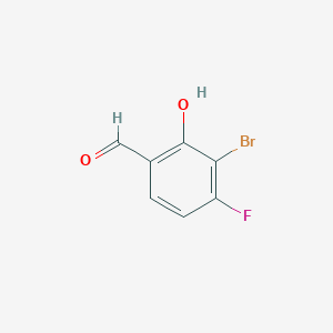 molecular formula C7H4BrFO2 B2373996 3-Bromo-4-fluoro-2-hydroxybenzaldehyde CAS No. 856076-73-8