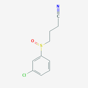 4-(3-Chlorophenyl)sulfinylbutanenitrile