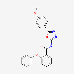 molecular formula C22H17N3O4 B2373998 N-[5-(4-methoxyphenyl)-1,3,4-oxadiazol-2-yl]-2-phenoxybenzamide CAS No. 897615-61-1