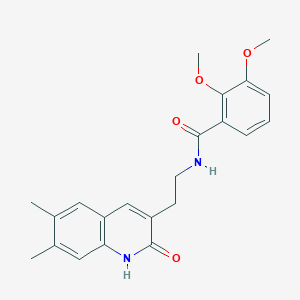 molecular formula C22H24N2O4 B2373999 N-(2-(6,7-dimethyl-2-oxo-1,2-dihydroquinolin-3-yl)ethyl)-2,3-dimethoxybenzamide CAS No. 851096-20-3