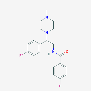 4-fluoro-N-(2-(4-fluorophenyl)-2-(4-methylpiperazin-1-yl)ethyl)benzamide