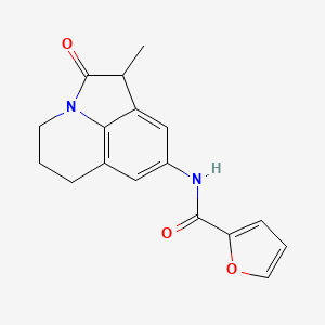 molecular formula C17H16N2O3 B2374002 N-(1-methyl-2-oxo-2,4,5,6-tetrahydro-1H-pyrrolo[3,2,1-ij]quinolin-8-yl)furan-2-carboxamide CAS No. 898454-55-2