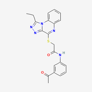 N-(3-acetylphenyl)-2-[(1-ethyl[1,2,4]triazolo[4,3-a]quinoxalin-4-yl)thio]acetamide