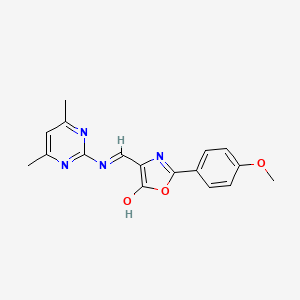 4-{[(4,6-dimethyl-2-pyrimidinyl)amino]methylene}-2-(4-methoxyphenyl)-1,3-oxazol-5(4H)-one