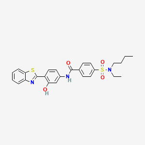 molecular formula C26H27N3O4S2 B2374016 N-[4-(1,3-benzothiazol-2-yl)-3-hydroxyphenyl]-4-[butyl(ethyl)sulfamoyl]benzamide CAS No. 683261-39-4