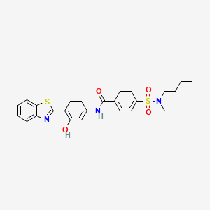 N-(4-(benzo[d]thiazol-2-yl)-3-hydroxyphenyl)-4-(N-butyl-N-ethylsulfamoyl)benzamide