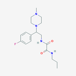 N1-(2-(4-fluorophenyl)-2-(4-methylpiperazin-1-yl)ethyl)-N2-propyloxalamide