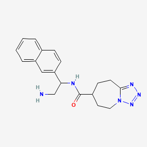 molecular formula C19H22N6O B2374037 N-(2-Amino-1-naphthalen-2-ylethyl)-6,7,8,9-tetrahydro-5H-tetrazolo[1,5-a]azepine-7-carboxamide CAS No. 2470436-30-5