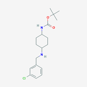 molecular formula C18H27ClN2O2 B2374042 tert-Butyl (1R*,4R*)-4-(3-chlorobenzylamino)cyclohexylcarbamate CAS No. 1286274-20-1