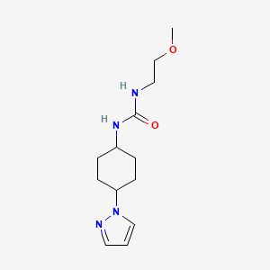 molecular formula C13H22N4O2 B2374043 3-(2-methoxyethyl)-1-[4-(1H-pyrazol-1-yl)cyclohexyl]urea CAS No. 2097859-90-8
