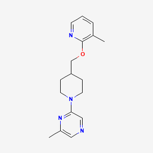 molecular formula C17H22N4O B2374049 2-Methyl-6-(4-{[(3-methylpyridin-2-yl)oxy]methyl}piperidin-1-yl)pyrazine CAS No. 2198371-39-8