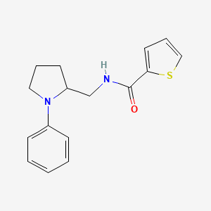 molecular formula C16H18N2OS B2374061 N-[(1-phenylpyrrolidin-2-yl)methyl]thiophene-2-carboxamide CAS No. 1797891-72-5