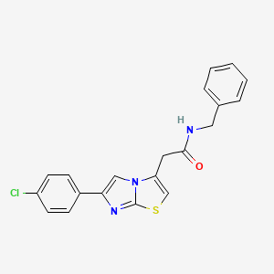 molecular formula C20H16ClN3OS B2374063 N-benzyl-2-[6-(4-chlorophenyl)imidazo[2,1-b][1,3]thiazol-3-yl]acetamide CAS No. 897457-74-8