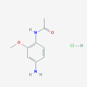 molecular formula C9H13ClN2O2 B2374079 N-(4-amino-2-methoxyphenyl)acetamide hydrochloride CAS No. 1211495-60-1; 5329-15-7