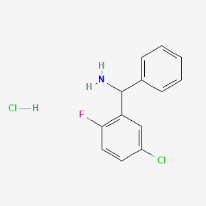molecular formula C13H12Cl2FN B2374083 (5-Chloro-2-fluorophenyl)-phenylmethanamine;hydrochloride CAS No. 2241130-12-9