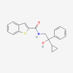molecular formula C20H19NO2S B2374092 N-(2-cyclopropyl-2-hydroxy-2-phenylethyl)-1-benzothiophene-2-carboxamide CAS No. 2034572-53-5